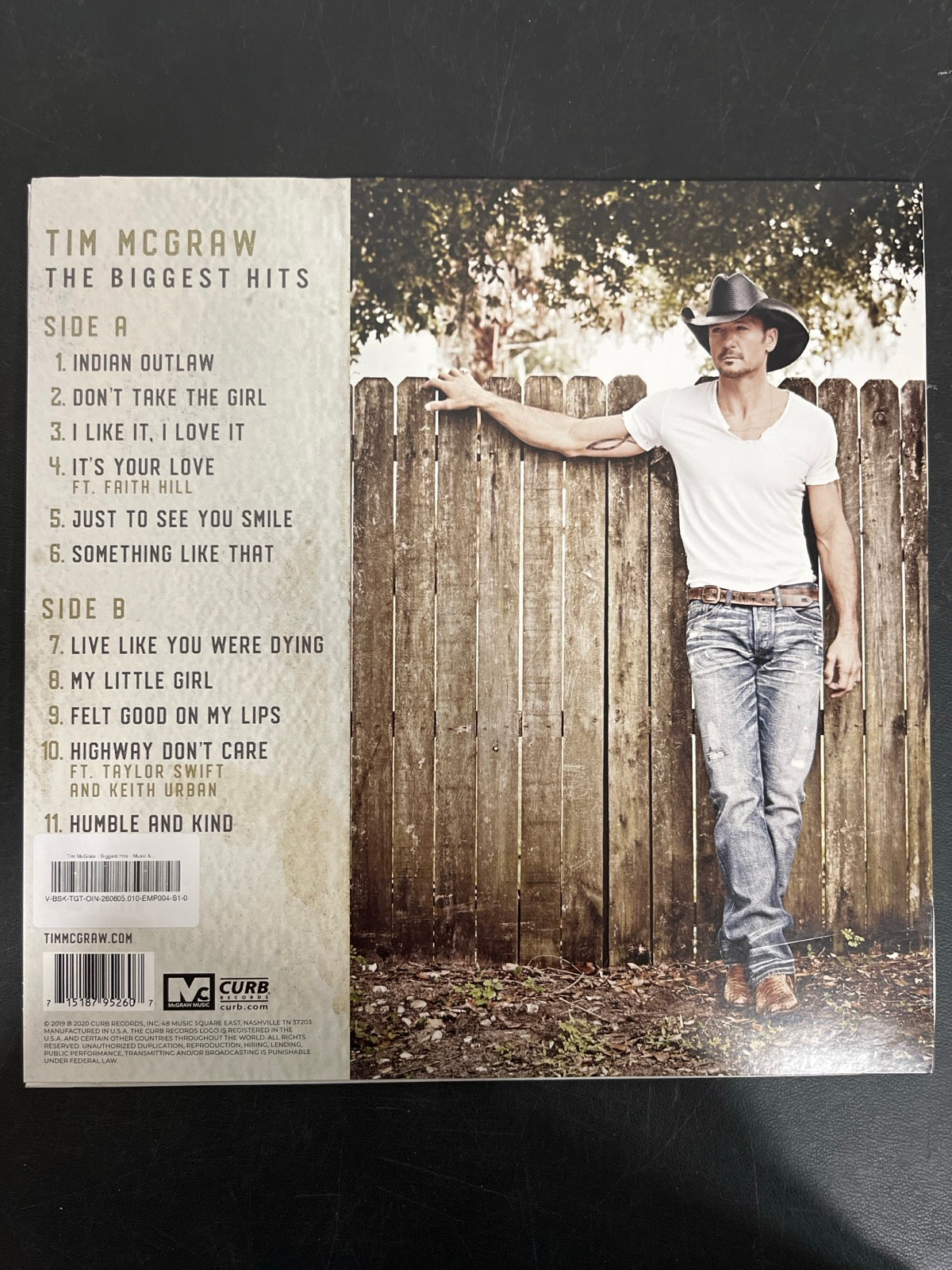 BACK - Tim McGraw - The Biggest Hits Vinyl WARPED NOT TESTED