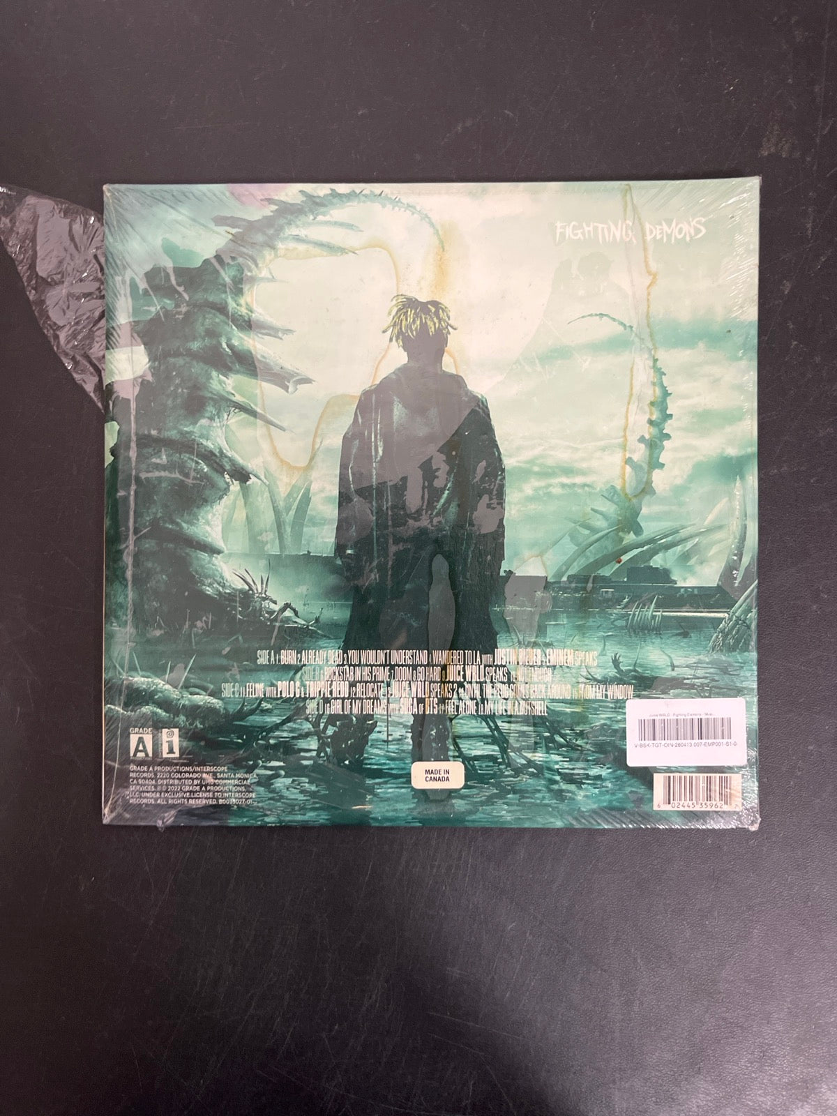 BACK - Juice WRLD - Fighting Demons LE Opaque Red Vinyl USED NOT TESTED