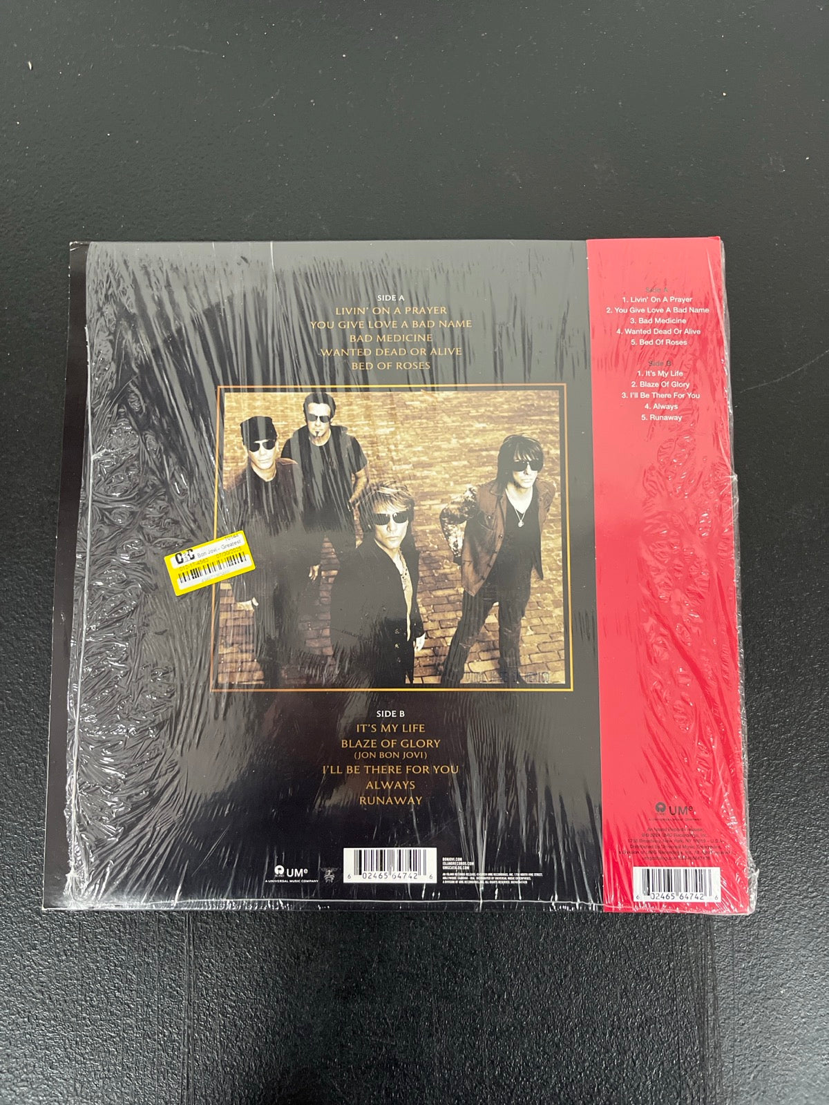 BACK - Bon Jovi - Greatest Hits LE Tiger Eye Vinyl USED NOT TESTED
