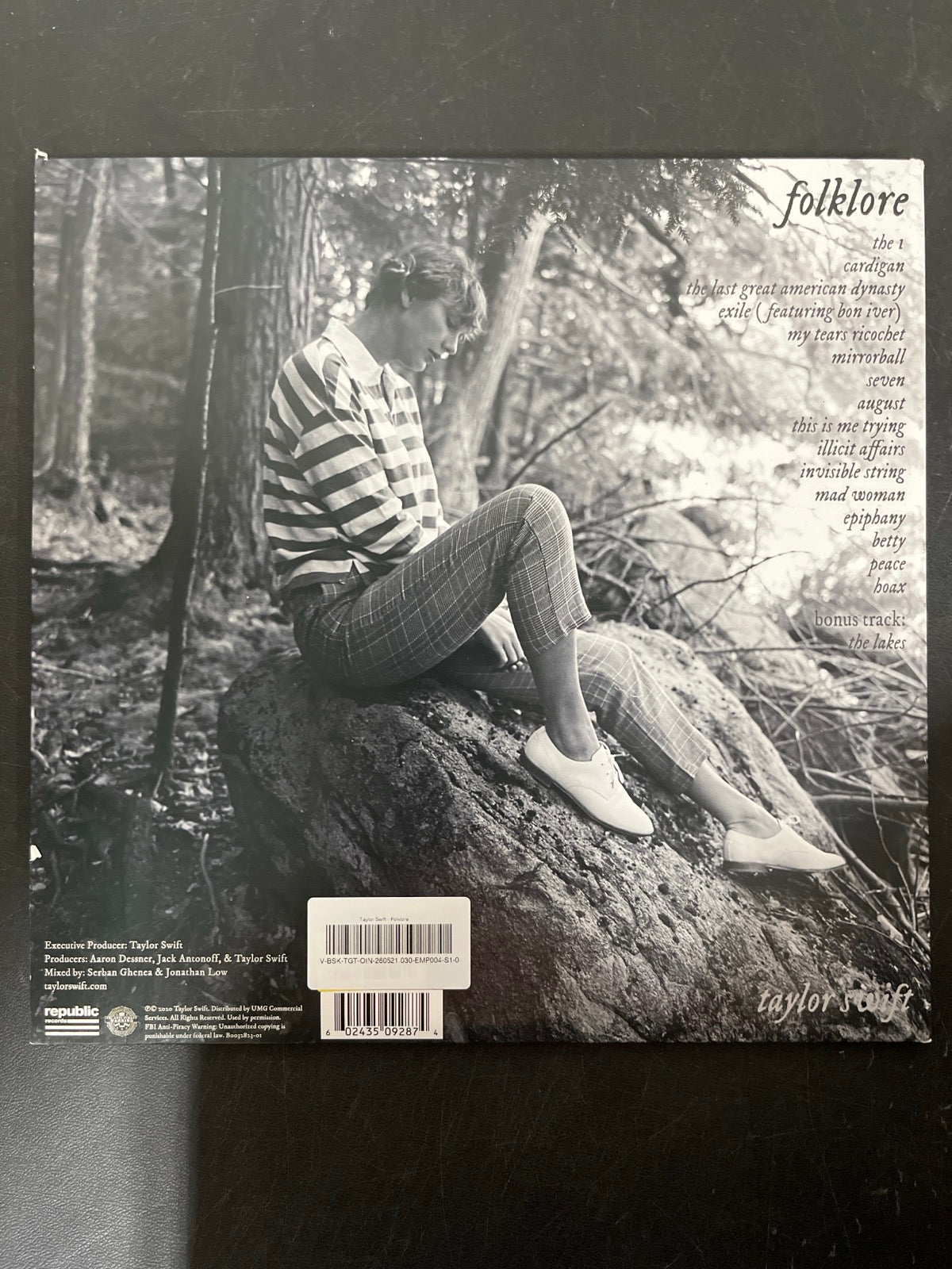 BACK - Taylor Swift - Folklore LE Red Etched Vinyl USED NOT TESTED