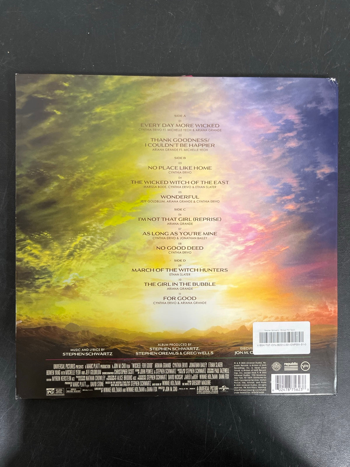 BACK - Wicked: For Good OST LE Pink / Green Vinyl USED NOT TESTED