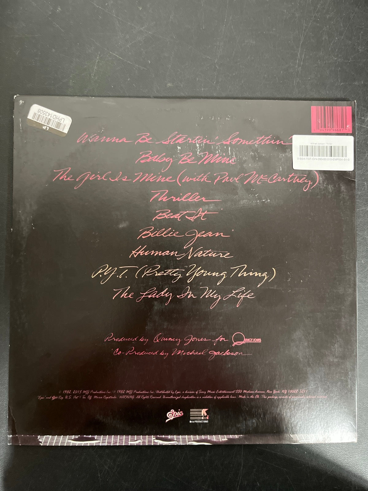BACK - Michael Jackson - Thriller 40 Anniversary Ed. Vinyl USED NOT TESTED