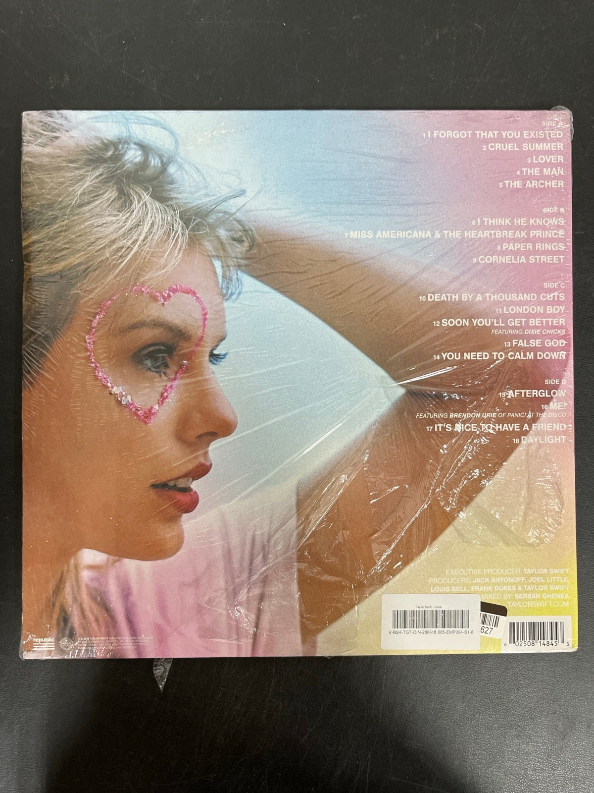 BACK - Taylor Swift - Lover Pink/Blue Vinyl ReIssue USED NOT TESTED