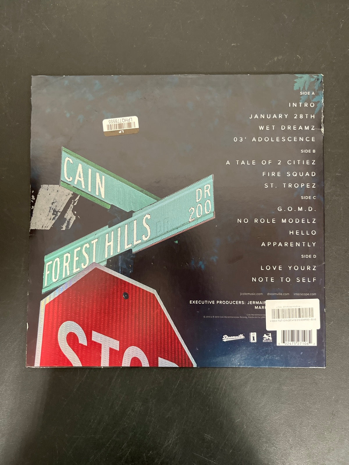 BACK - J. Cole - 2014 Forest Hills Drive Anniversary Ed. Red Vinyl USED NOT TESTED
