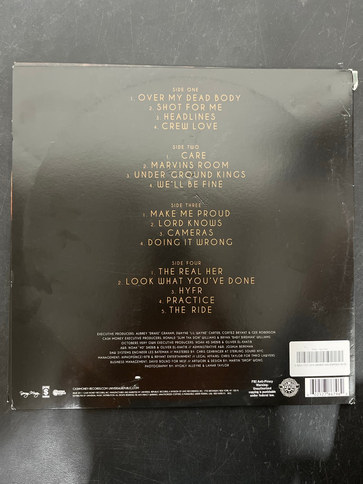 BACK - Drake - Take Care Reissue Vinyl USED NOT TESTED