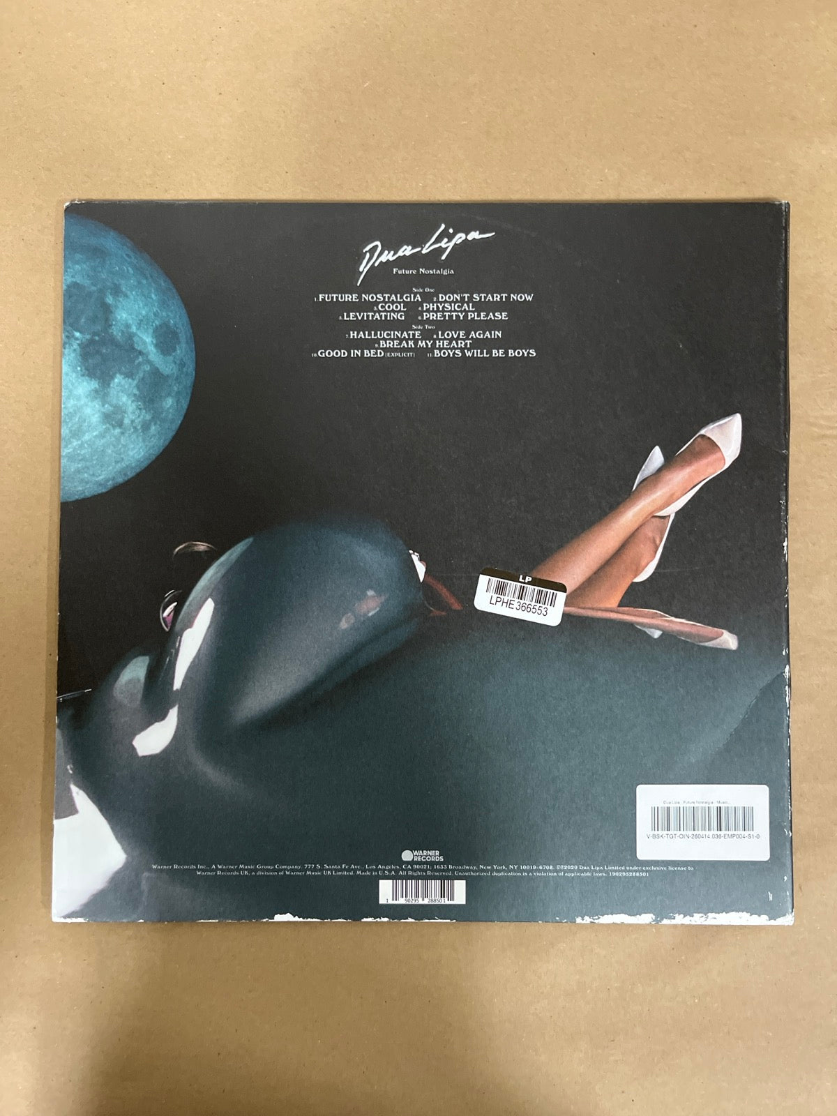 BACK - Dua Lipa - Future Nostalgia Reissue Vinyl USED NOT TESTED