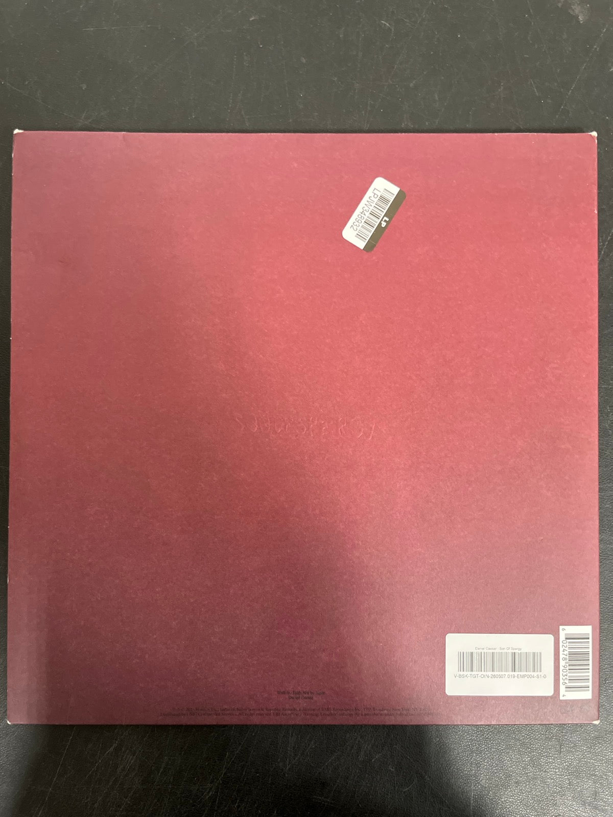 BACK - Daniel Caesar - Son of Spergy LE Coke Bottle Green Vinyl USED NOT TESTED