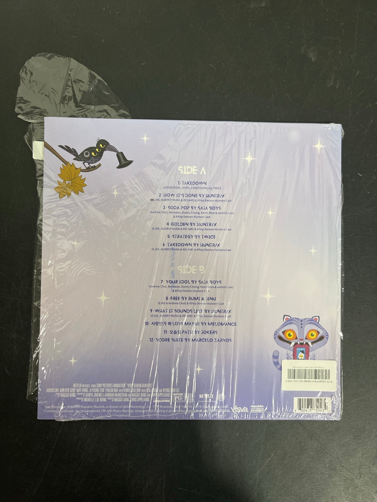 BACK - K-Pop Demon Hunters OST... Target Exclusive Violet Vinyl USED NOT TESTED