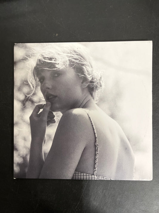 FRONT - Taylor Swift - Folklore LE Red Etched Vinyl USED NOT TESTED
