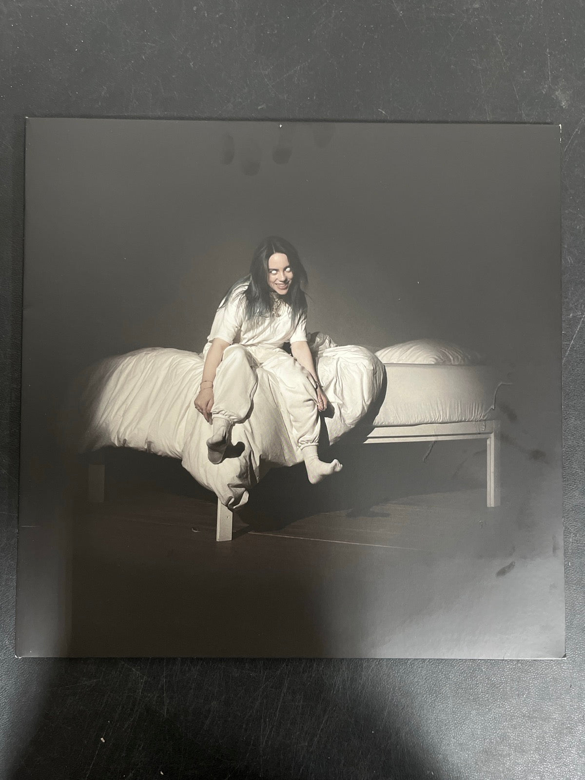FRONT - Billie Eilish - WHEN WE ALL FALL ... LE Green Vinyl USED NOT TESTED