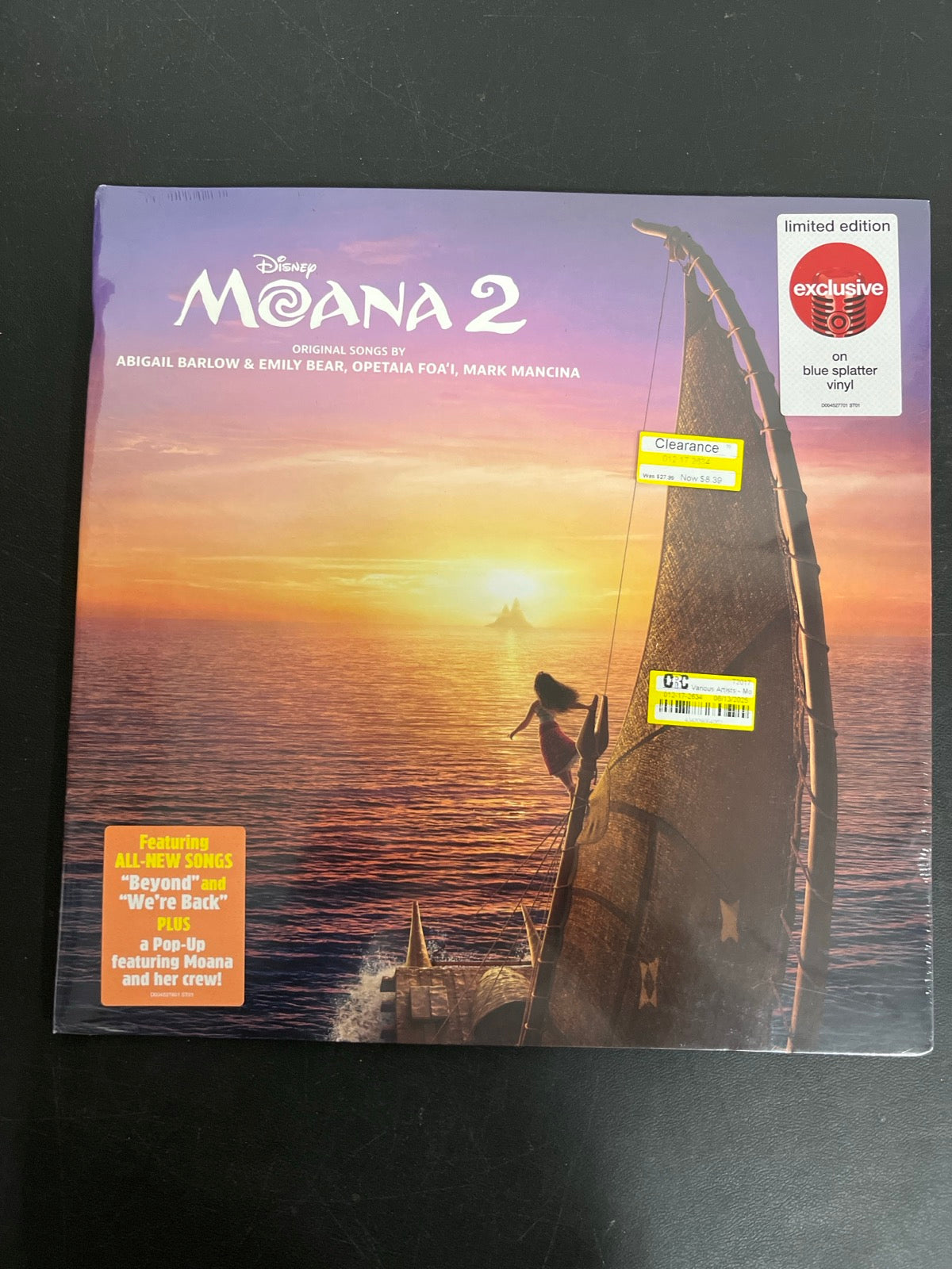 FRONT - Moana 2 Target Exclusive Blue Vinyl SEALED NOT TESTED