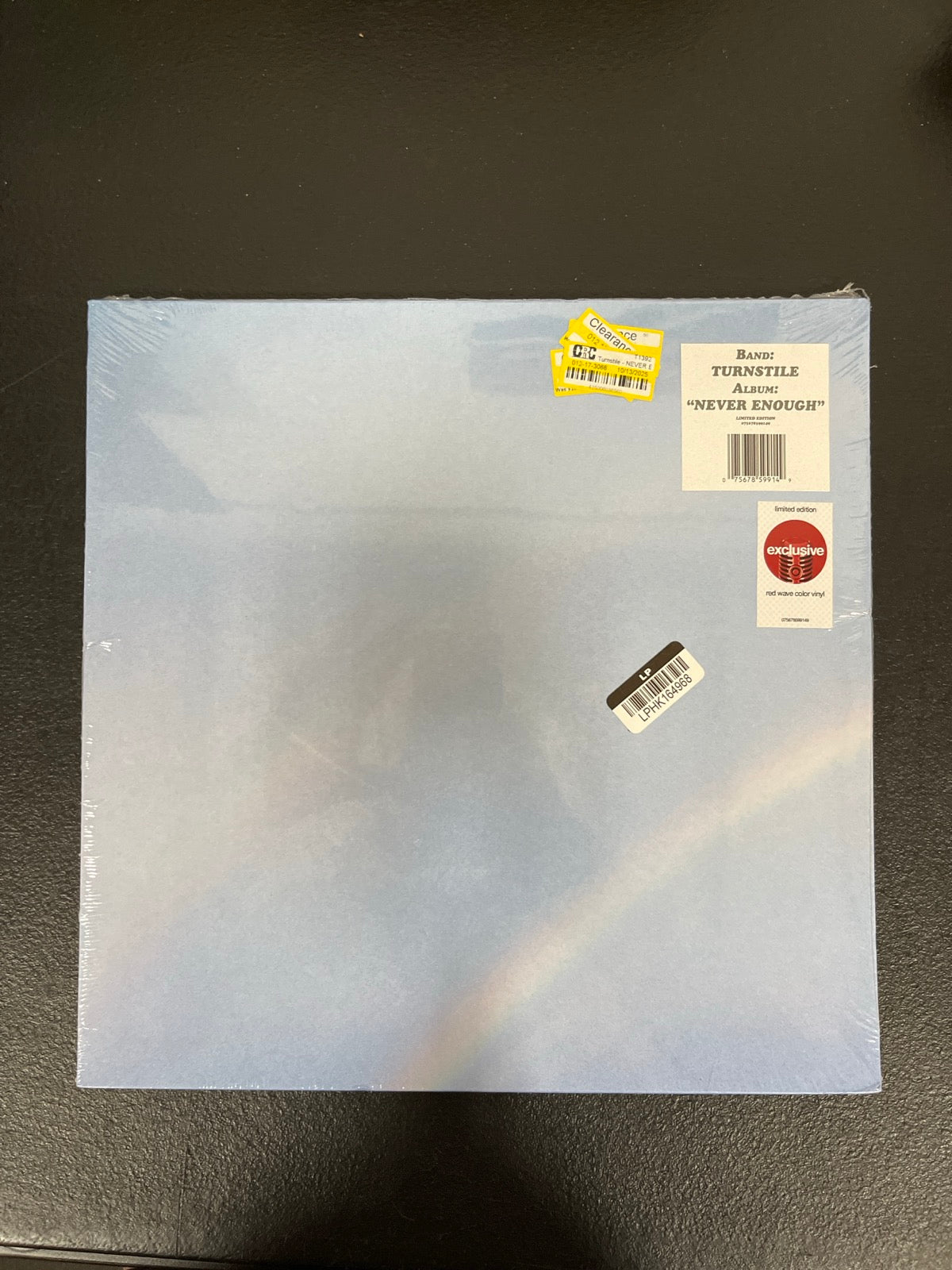 FRONT - Turnstile - Never Enough Red Vinyl SEALED NOT TESTED