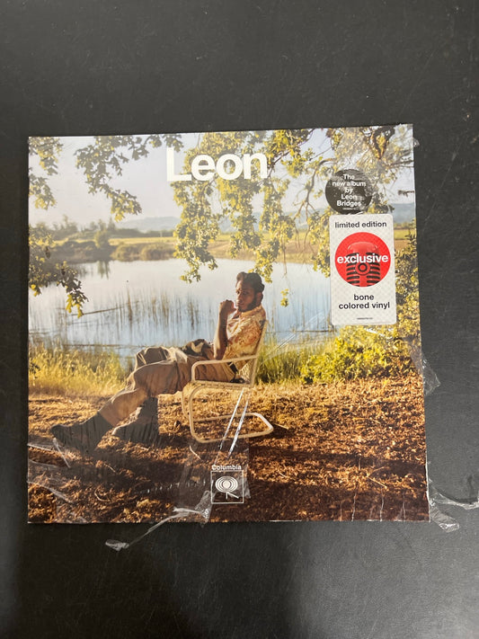 FRONT - Leon Bridges - Leon Collector's Ed. Bone Color Vinyl USED NOT TESTED