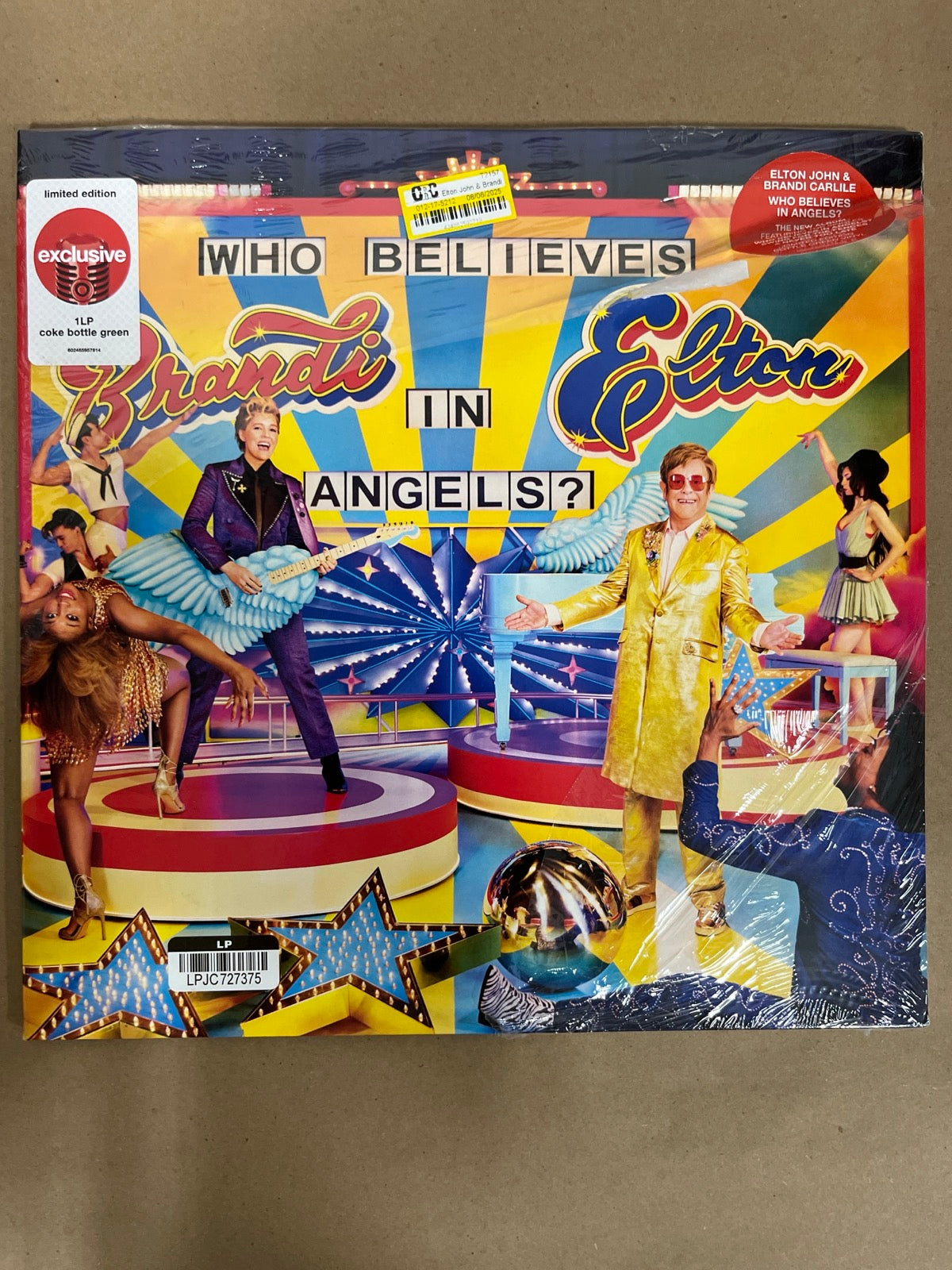 FRONT - Elton John & Brandi Carlile - Who Believes... LE Green Vinyl USED NOT TESTED