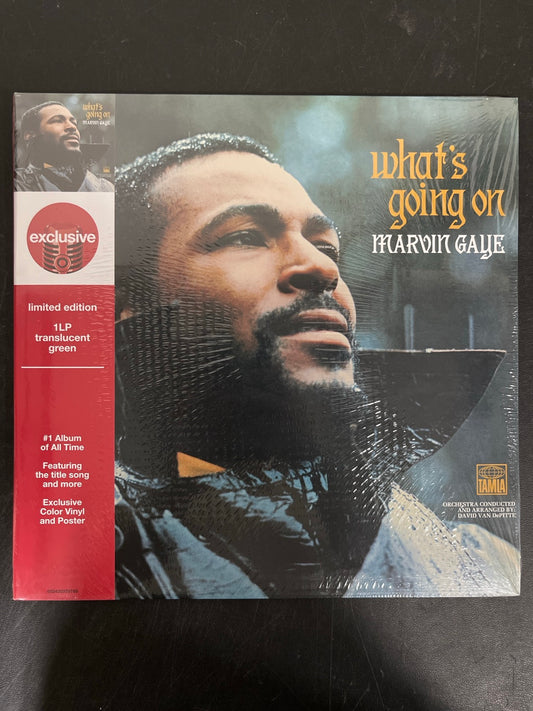 FRONT - Marvin Gaye - What's Going On LE Green Etched Vinyl SEALED NOT TESTED