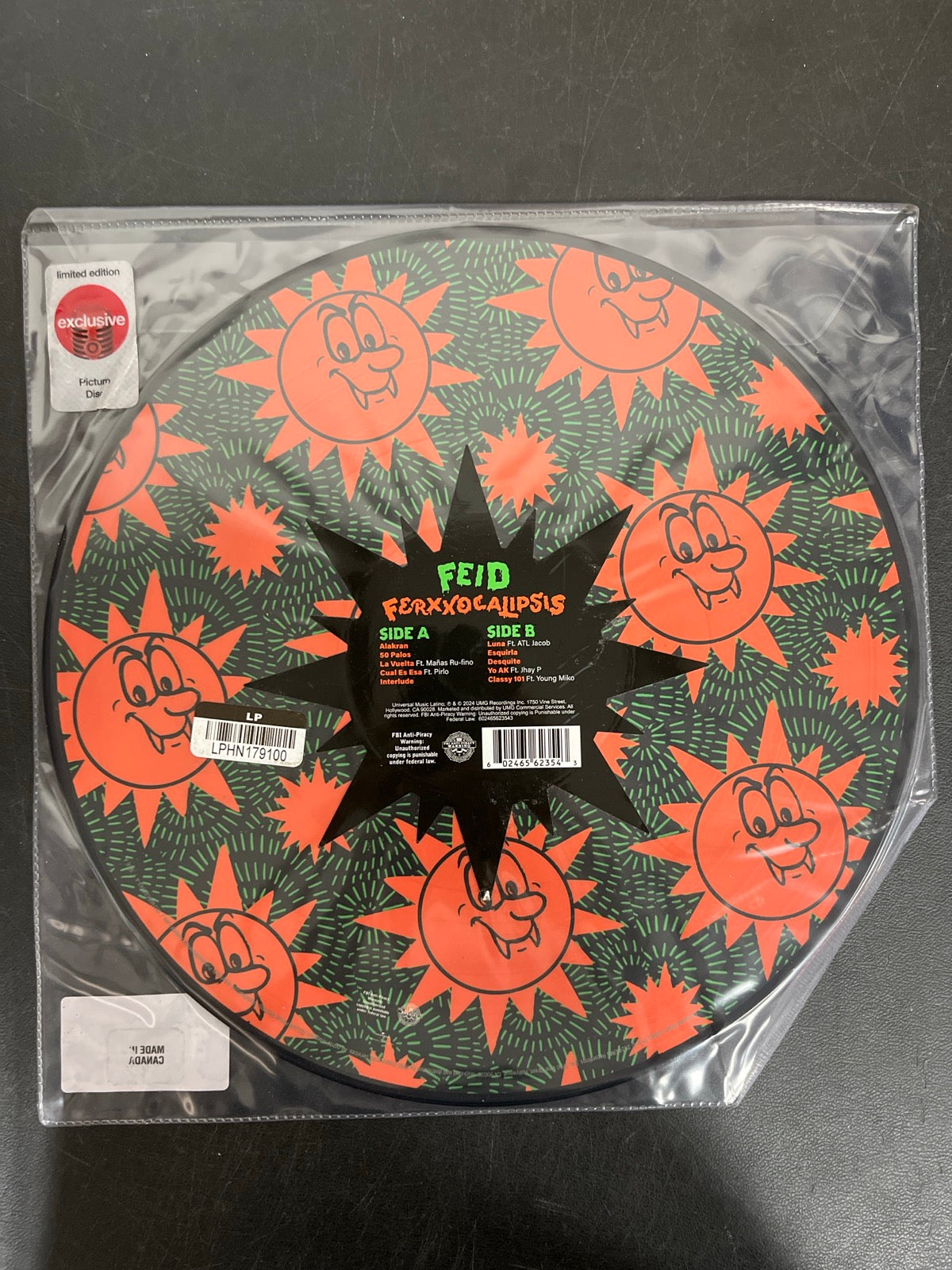 FRONT - Feid - Ferxxocalipsis LE Picture Disc Vinyl USED NOT TESTED
