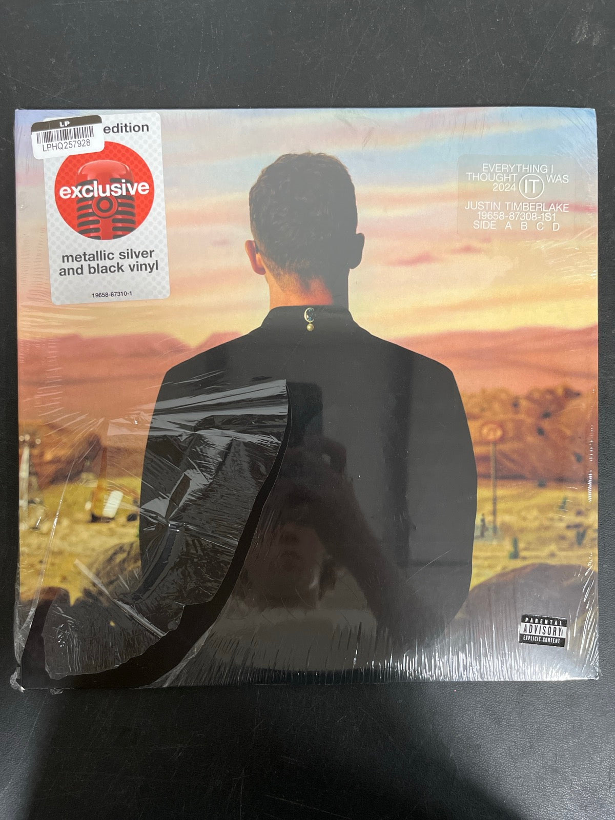 FRONT - Justin Timberlake - Everything I ...  Silver/Black Vinyl USED NOT TESTED