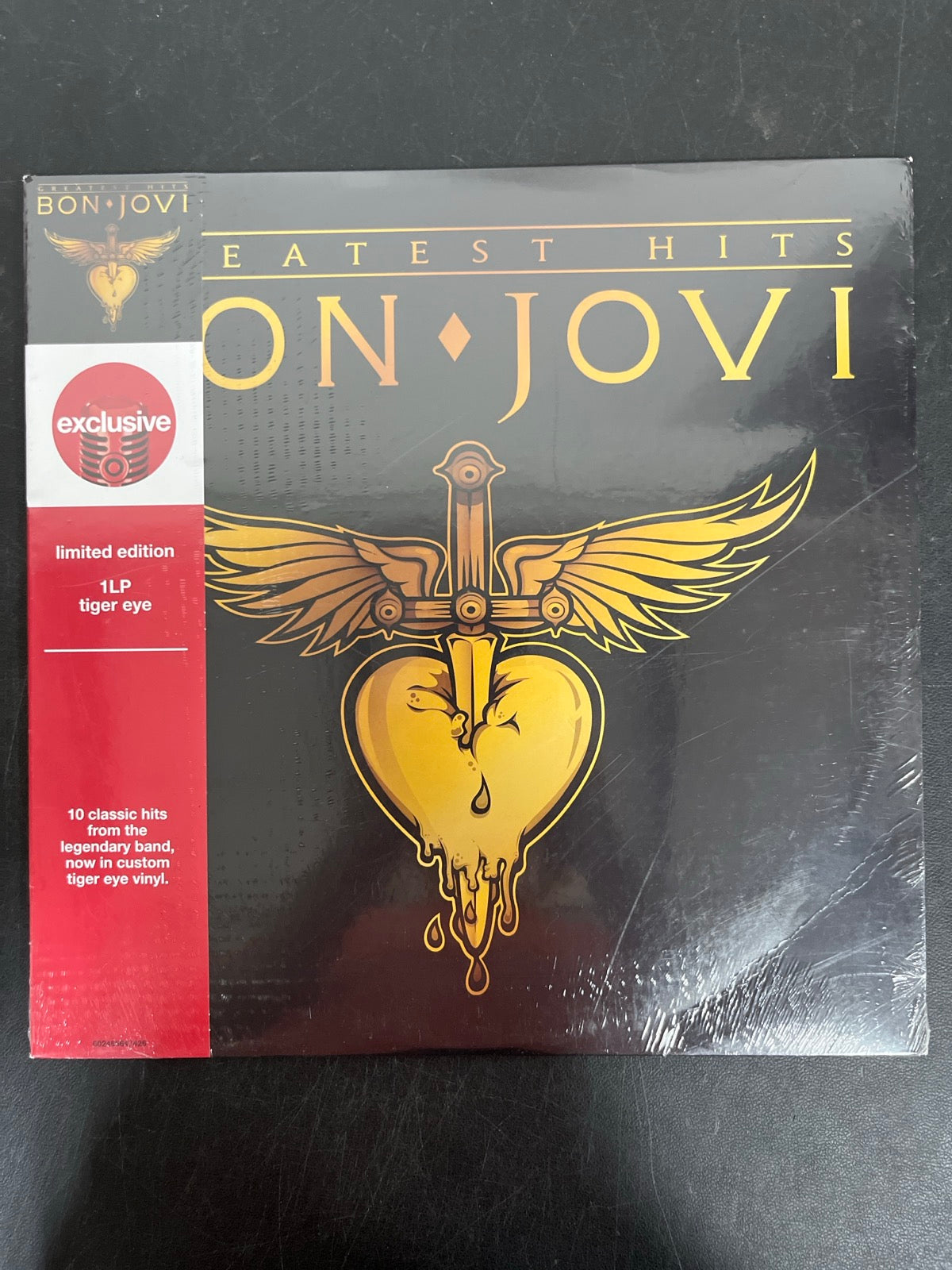 FRONT - Bon Jovi - Greatest Hits LE Tiger Eye Vinyl USED NOT TESTED