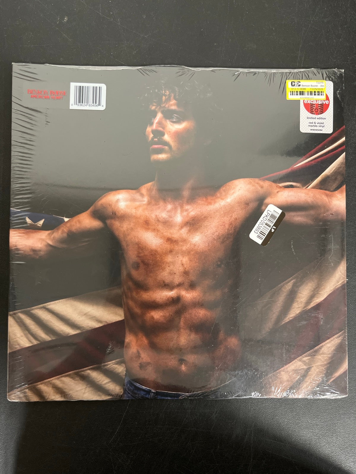 FRONT - Benson Boone - American Heart LE Red/Violet Marble Vinyl SEALED NOT TESTED