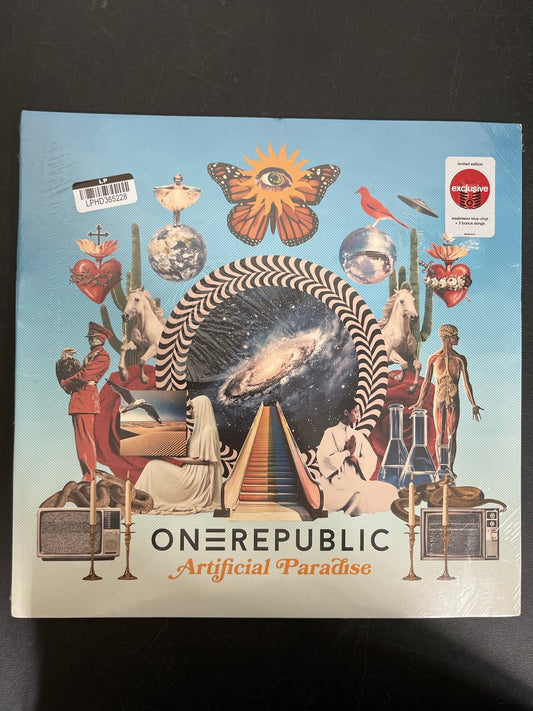 FRONT - OneRepublic - Artificial Paradise LE Blue Vinyl SEALED NOT TESTED