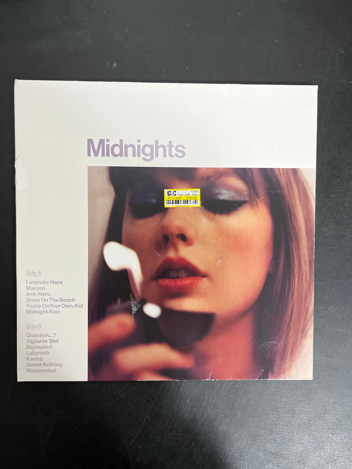 FRONT - Taylor Swift - Midnights Reissue Lavender Vinyl USED NOT TESTED