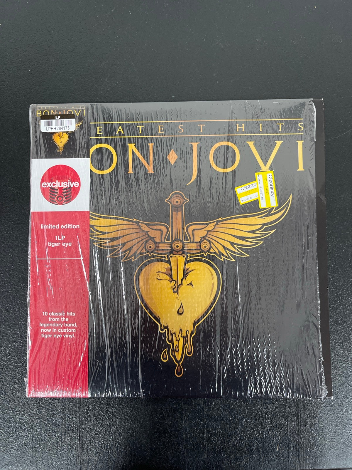 FRONT - Bon Jovi - Greatest Hits LE Tiger Eye Vinyl USED NOT TESTED