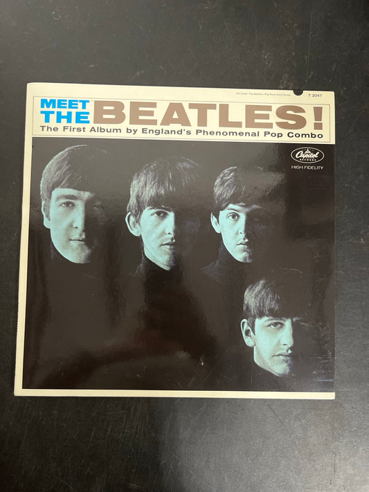 FRONT - The Beatles - Meet The Beatles! 180gm Blue Vinyl USED NOT TESTED