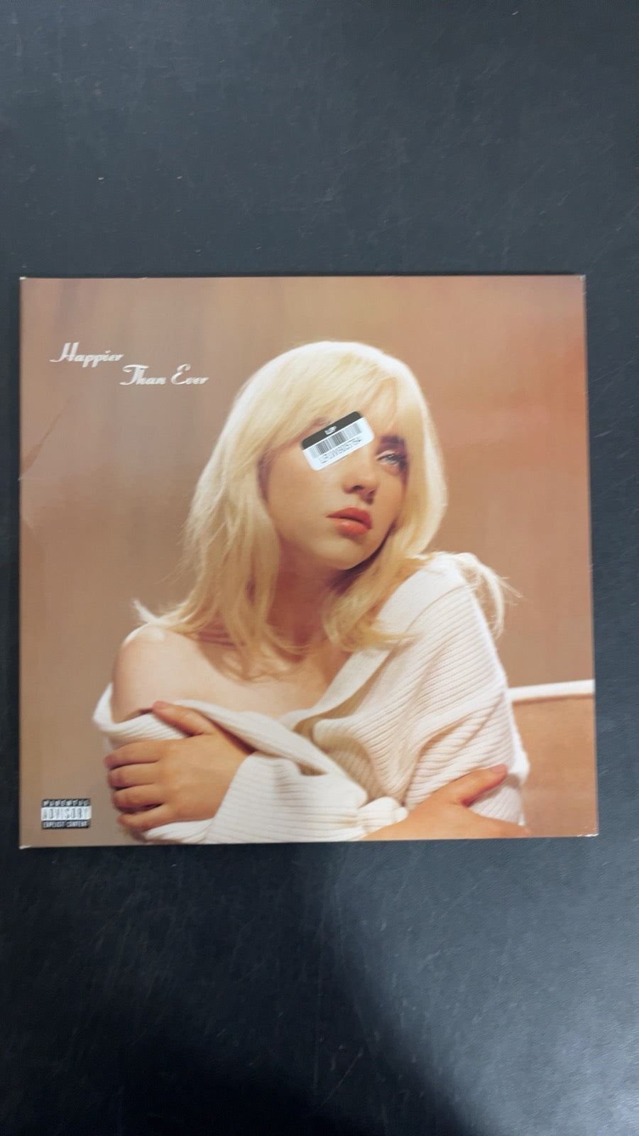 FRONT - Billie Eilish - Happier Than Ever LE Light Blue Etched Vinyl USED NOT TESTED
