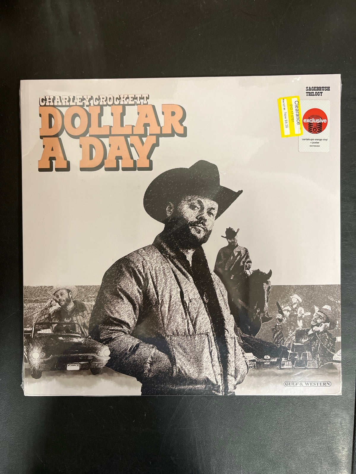 FRONT - Charley Crockett - Dollar A Day LE Orange Vinyl SEALED NOT TESTED