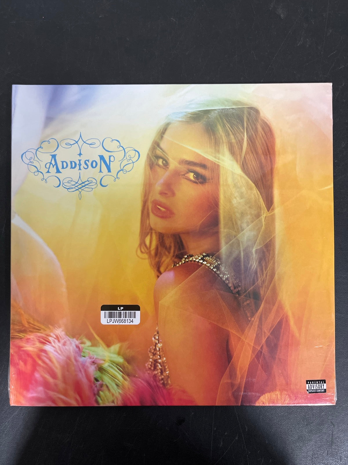 FRONT - Addison Rae - Addison LE Yellow Marble Vinyl SEALED NOT TESTED