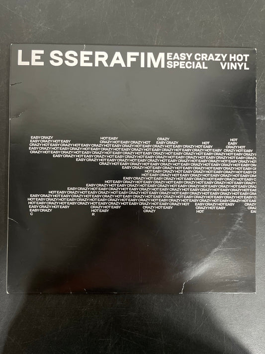 FRONT - Le Sserafim - Easy-Crazy-Hot LE Translucent Vinyl WARPED NOT TESTED