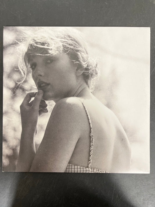 FRONT - Taylor Swift - Folklore LE Red Etched Vinyl USED NOT TESTED