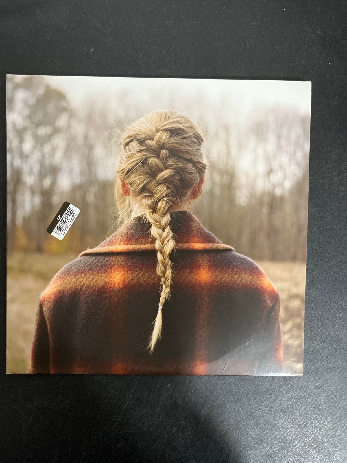 FRONT - Taylor Swift - Evermore LE Translucent Red Etched Vinyl USED NOT TESTED
