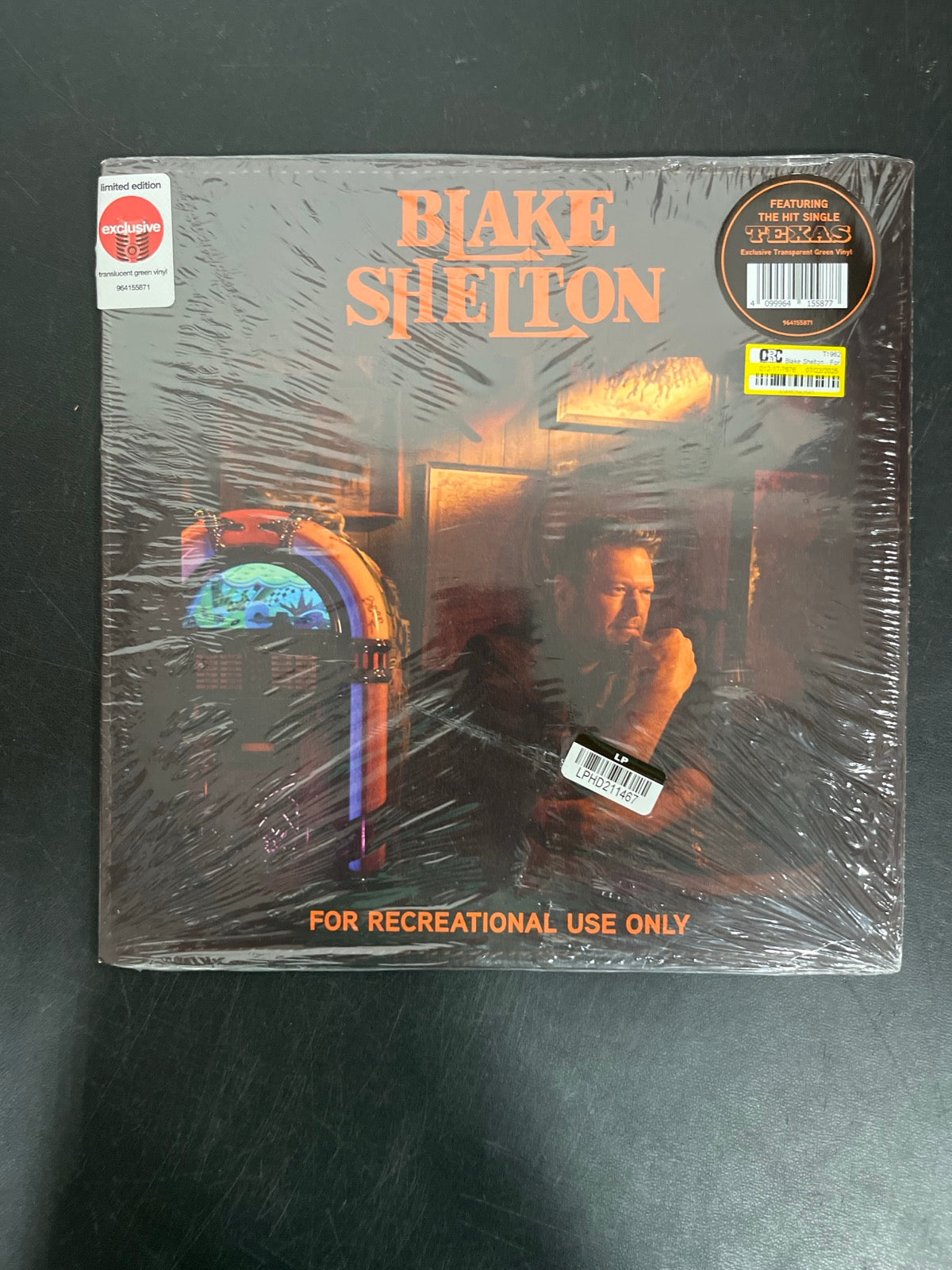 FRONT - Blake Shelton - For Recreatio ... Target Exclusive Green Vinyl SEALED NOT TESTED