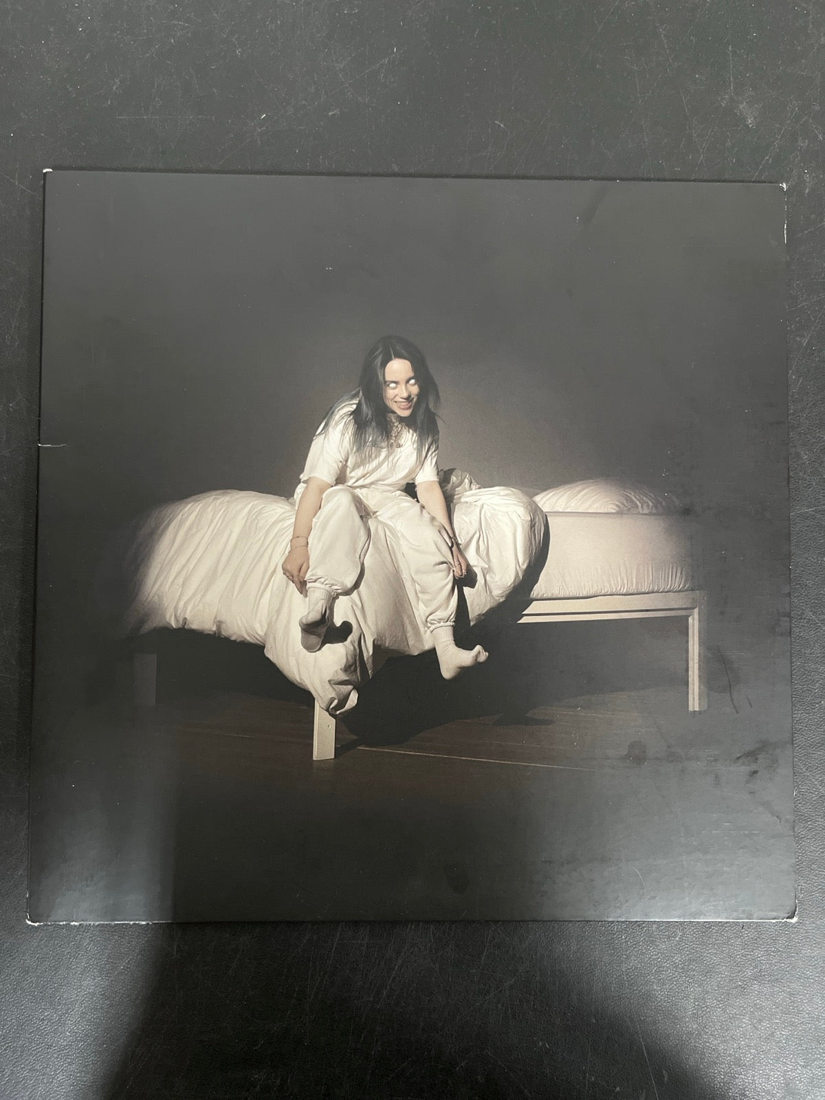 FRONT - Billie Eilish - WHEN WE ALL FALL ... LE Orange Cream Vinyl USED NOT TESTED