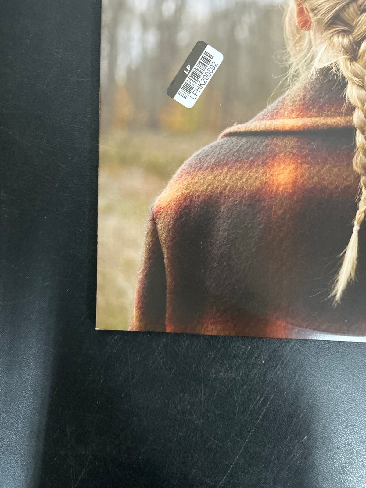 FRONT_BL - Taylor Swift - Evermore LE Translucent Red Etched Vinyl USED NOT TESTED