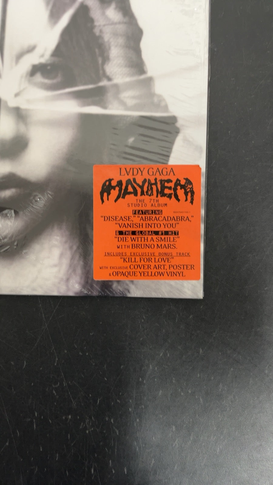 FRONT_BR - Lady Gaga - MAYHEM LE Yellow Etched Vinyl USED NOT TESTED