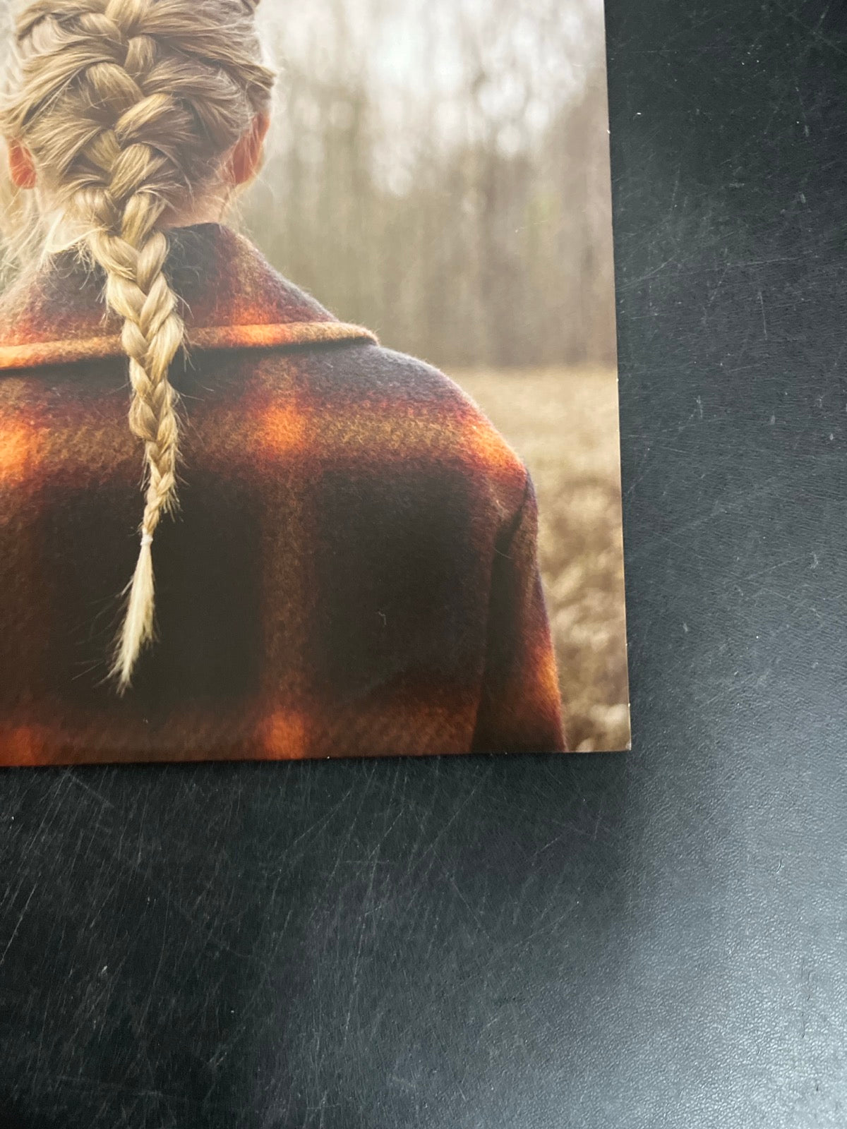 FRONT_BR - Taylor Swift - Evermore LE Translucent Red Etched Vinyl USED NOT TESTED