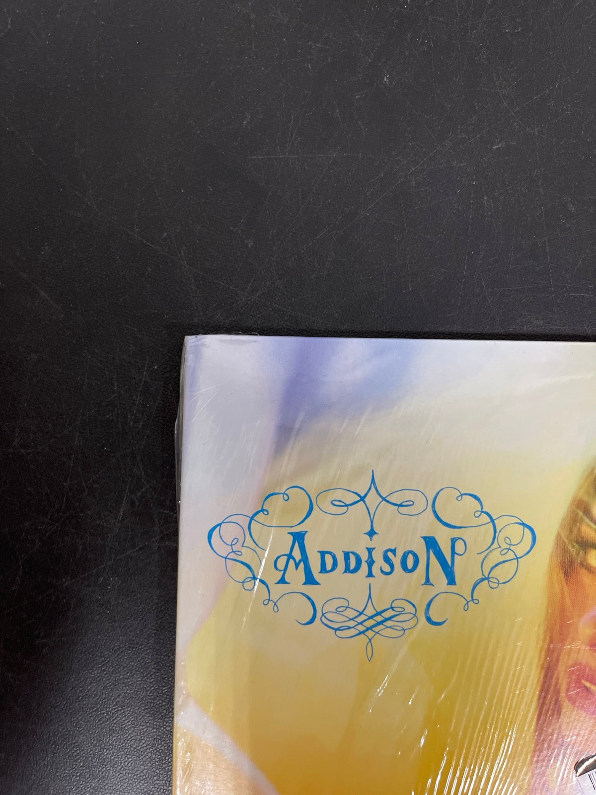 FRONT_TL - Addison Rae - Addison LE Yellow Marble Vinyl USED NOT TESTED