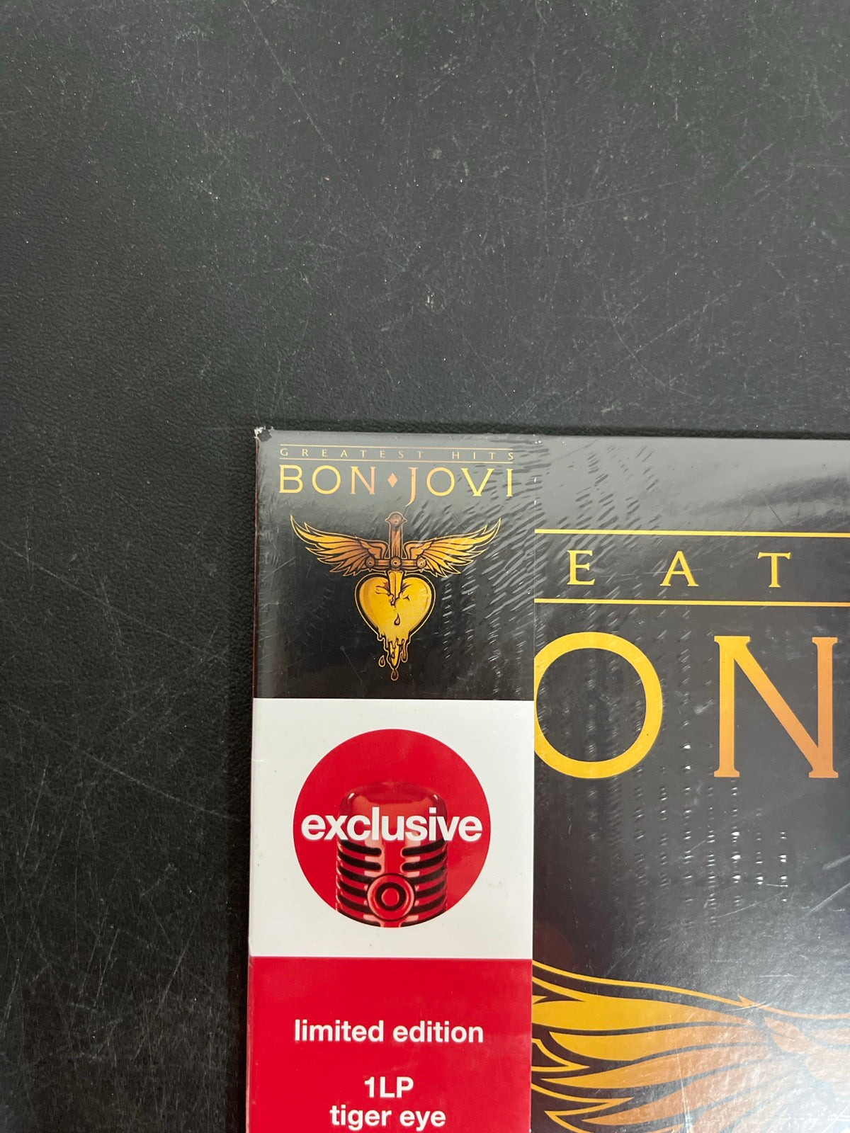 FRONT_TL - Bon Jovi - Greatest Hits LE Tiger Eye Vinyl USED NOT TESTED