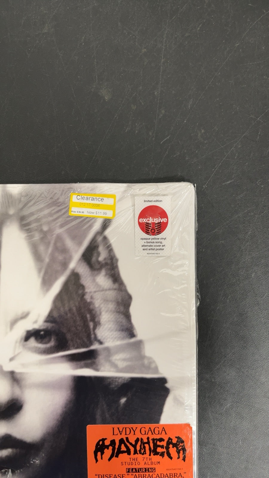 FRONT_TR - Lady Gaga - MAYHEM LE Yellow Etched Vinyl USED NOT TESTED