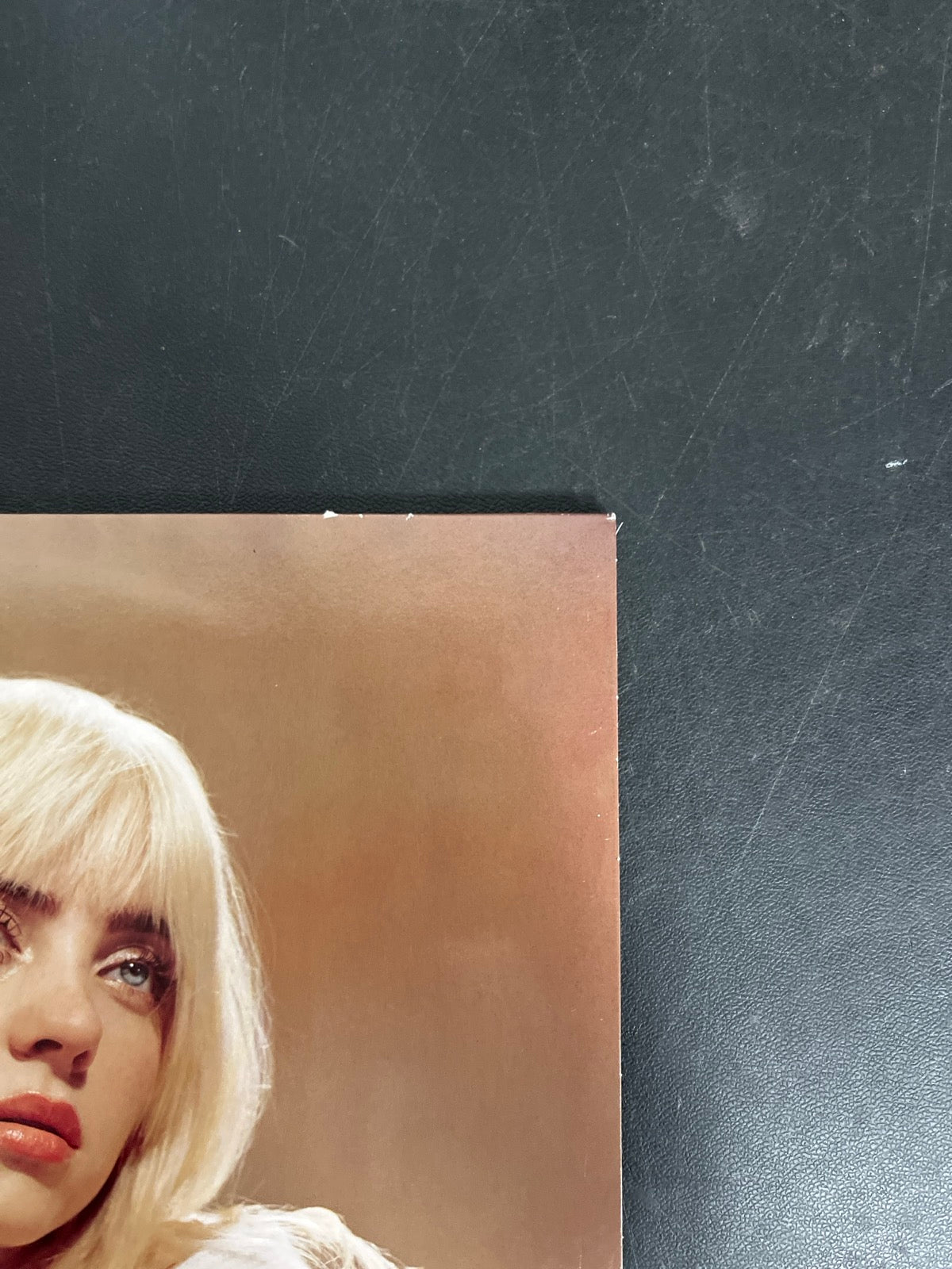 FRONT_TR - Billie Eilish - Happier Than Ever LE Light Blue Etched Vinyl USED NOT TESTED