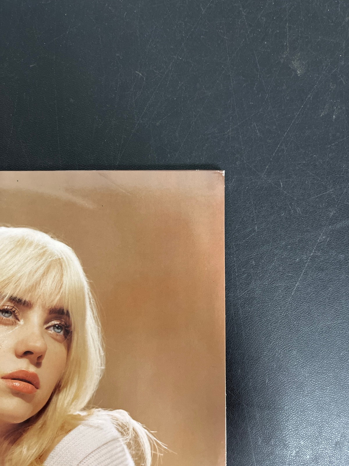 FRONT_TR - Billie Eilish - Happier Than Ever LE Light Blue Etched Vinyl USED NOT TESTED
