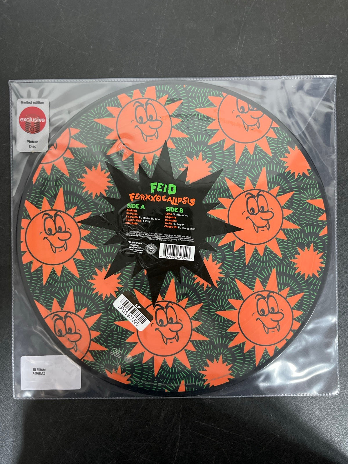 FRONT - Feid - Ferxxocalipsis LE Picture Disc Vinyl USED NOT TESTED