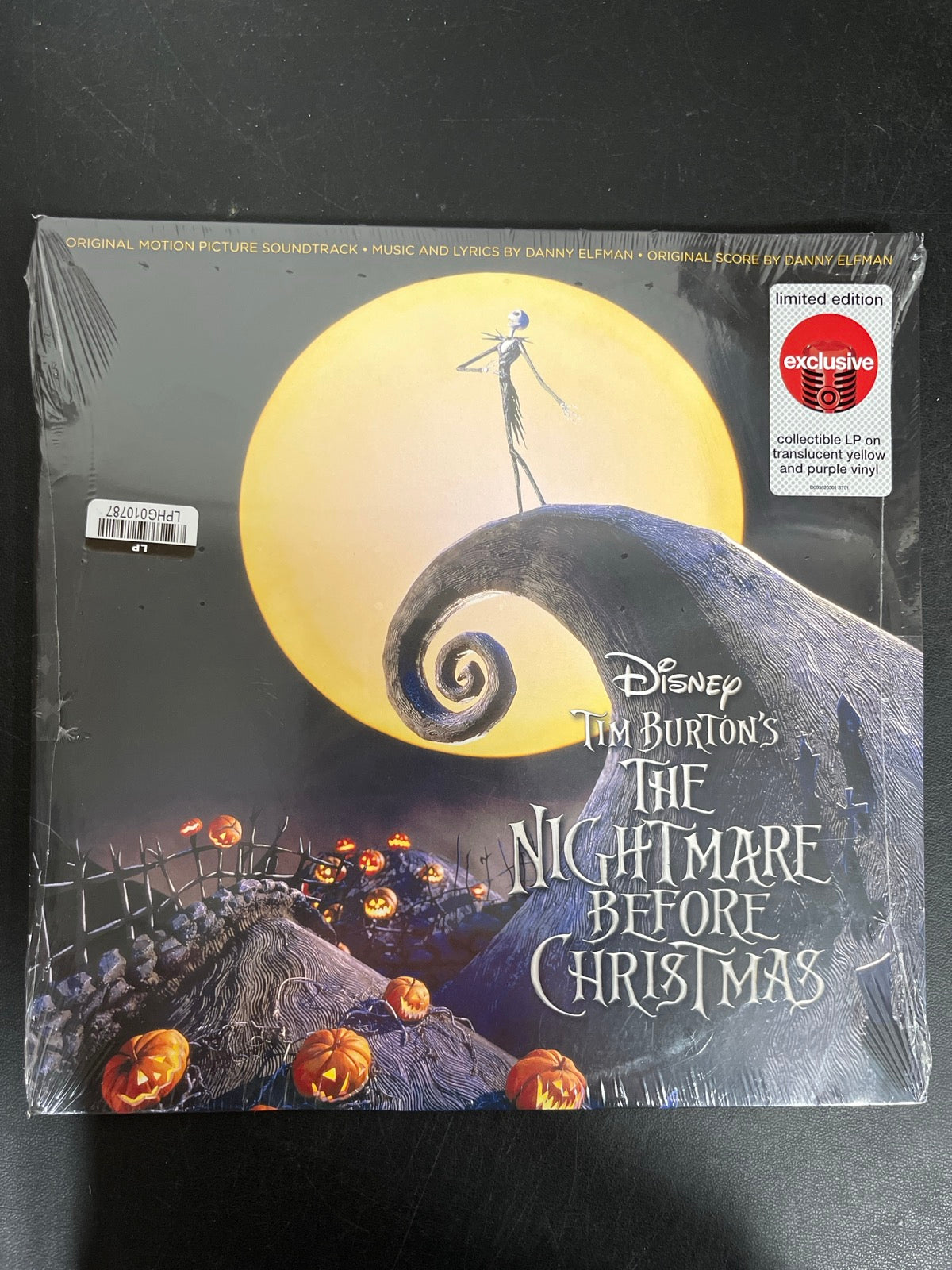 FRONT - Danny Elfman - Tim Burton's The ... LE Purple/Yellow Vinyl USED NOT TESTED
