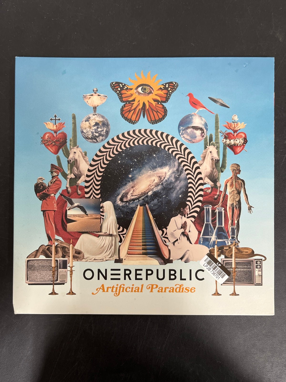 FRONT - OneRepublic - Artificial Paradise LE Blue Vinyl USED NOT TESTED