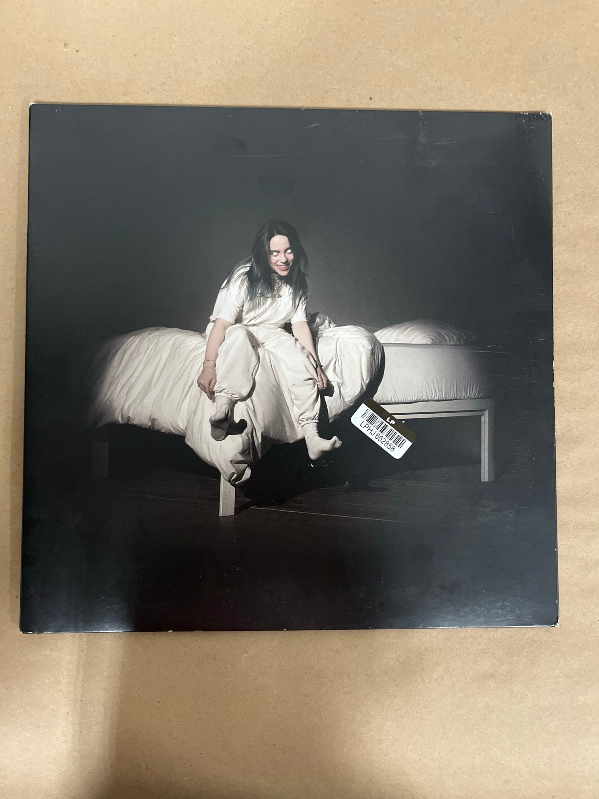 FRONT - Billie Eilish - WHEN WE ALL FALL ... LE Green Vinyl USED NOT TESTED