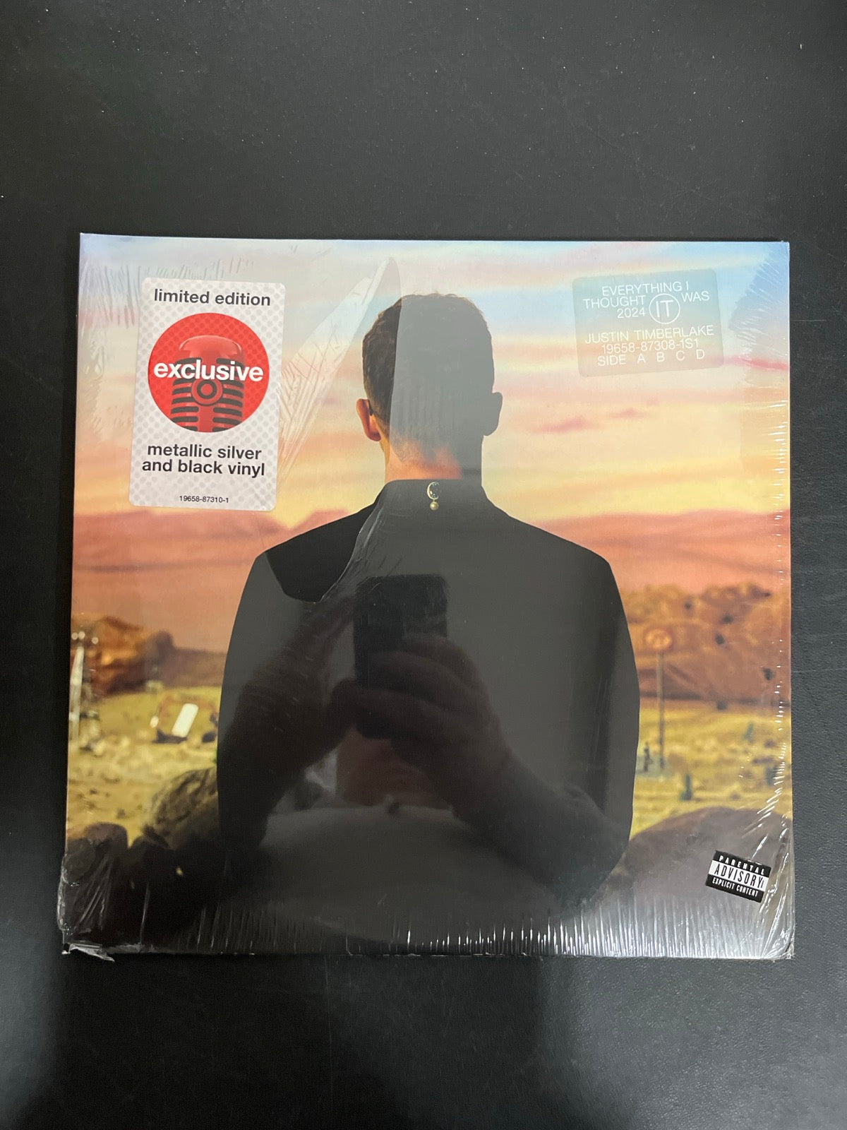 FRONT - Justin Timberlake - Everything I ...  Silver/Black Vinyl SEALED NOT TESTED