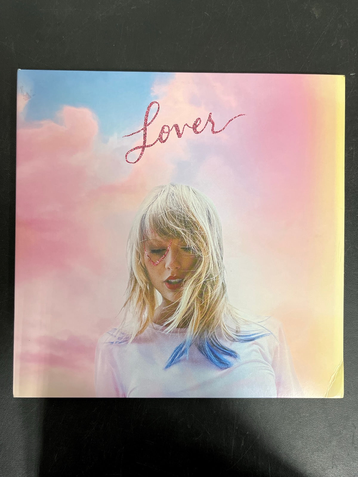 FRONT - Taylor Swift - Lover Pink/Blue Vinyl ReIssue USED NOT TESTED