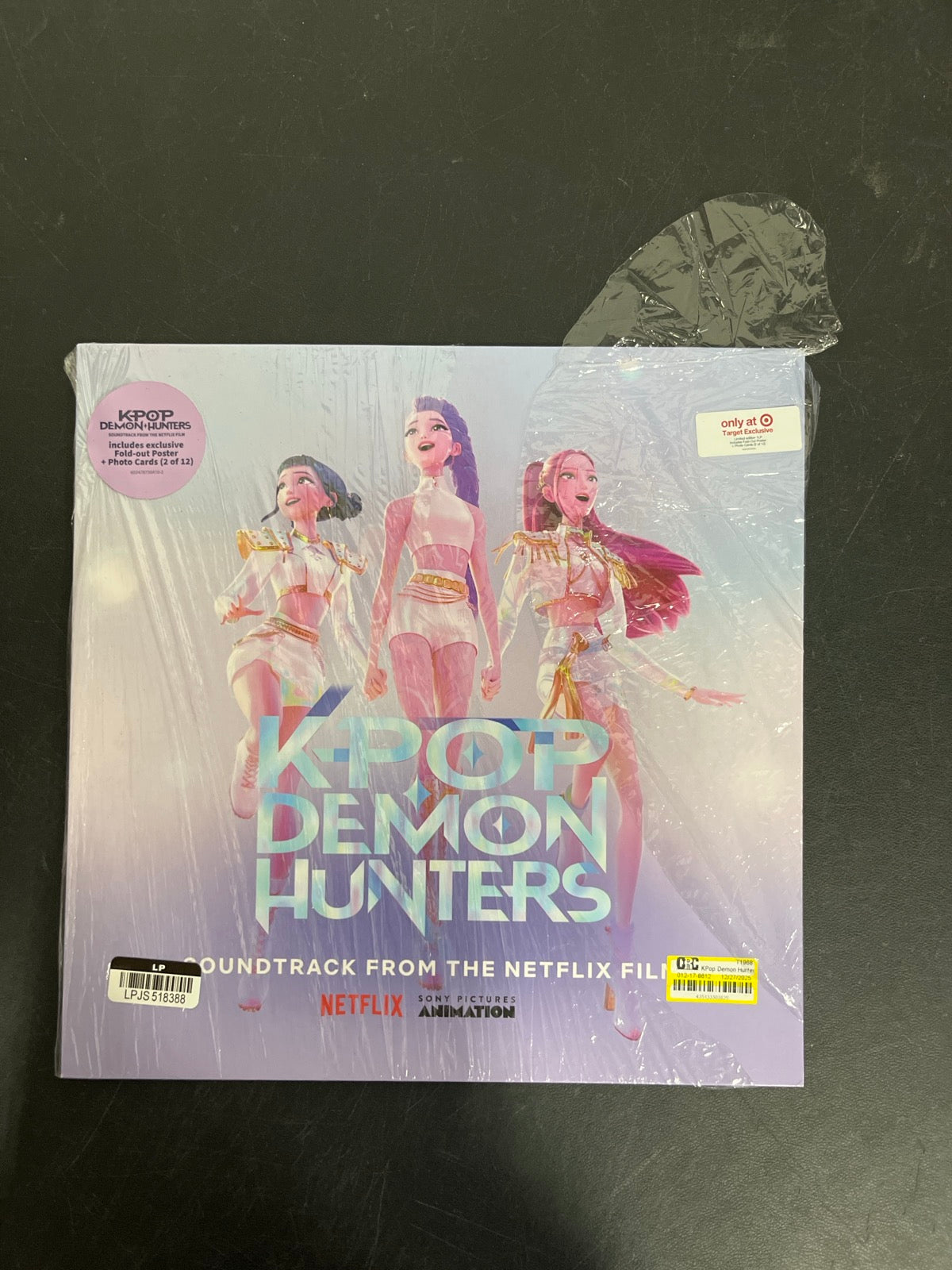 FRONT - K-Pop Demon Hunters OST... Target Exclusive Violet Vinyl USED NOT TESTED